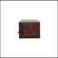 Console flottante en bois massif noyer de Californie, 2 tiroirs, brun