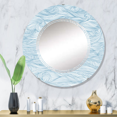 Miroir mural bleu clair