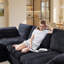 Canapé modulaire à compression de 130 po Cloud avec méridienne extra profonde 83,5 po, canapé modulaire surdimensionné sans assemblage en chenille noire-2138166063-2134910393