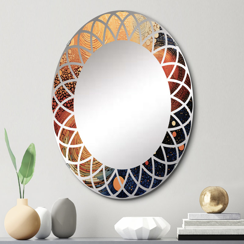 Caraway - Miroir mural moderne ovale, 30 po x 20 po