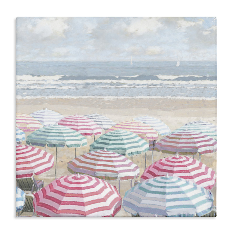 Toile brillante de parasols de plage, design par Amber Sterling, H 24 po x l 24 po