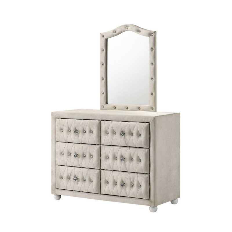 Commode 6 tiroirs avec miroir MyShaun