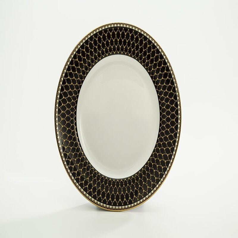 Assiette de bois de cerf noir 6 po
