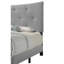 Grand lit en tissu gris - avec un sommier tapissier de fabrication contemporaine