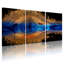 Ensemble de 3 tableaux muraux sur toile représentant un paysage d'anneaux d'arbres-1489032866