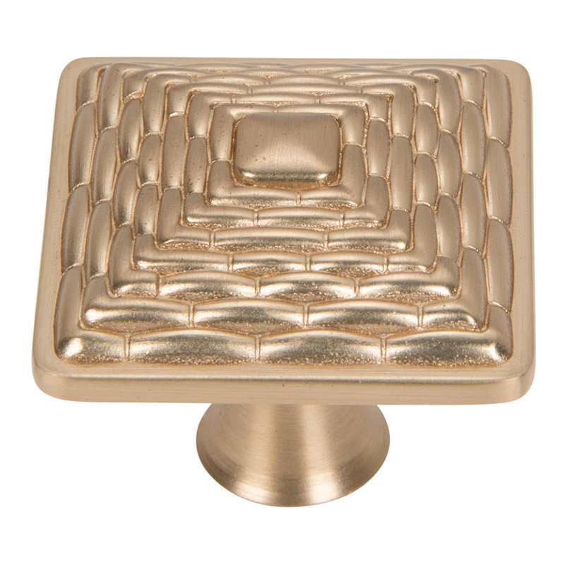 Mandalay 1 1/4" Length Square Knob, Champagne