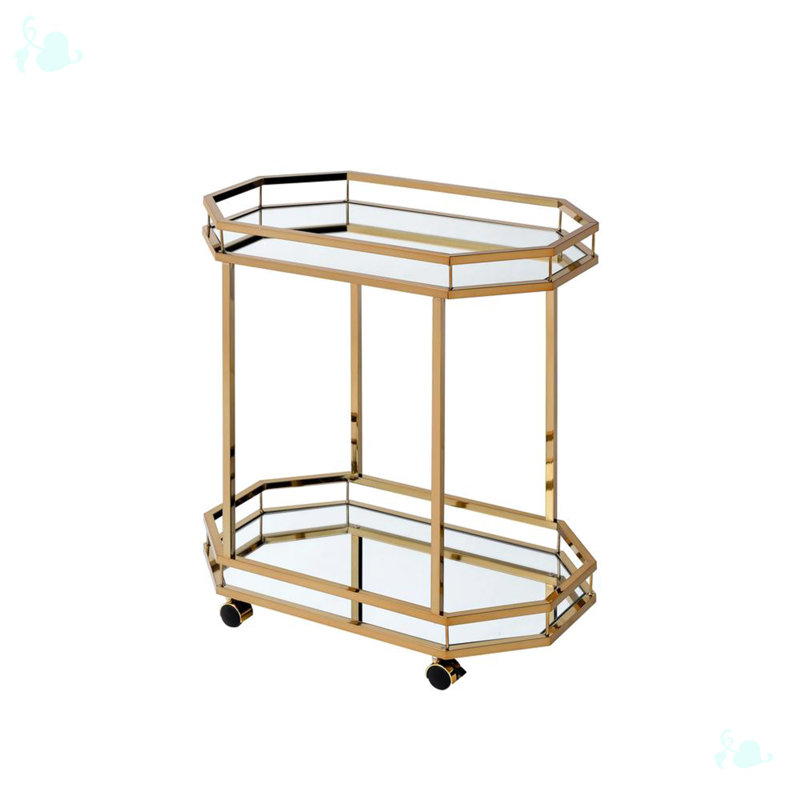 Chariot de cuisine avec plateau miroir