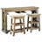 Kindric 2 - Person Solid Wood Solid Wood Top Four Leg Dining Set