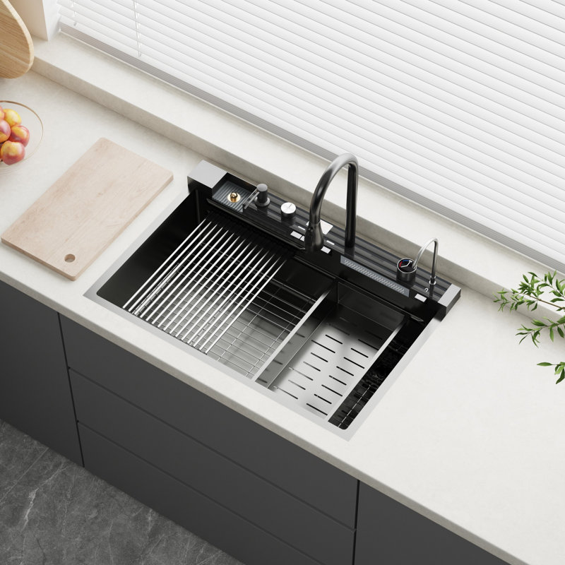 33.1'' W Drop-In Stainless Steel Kitchen Sink