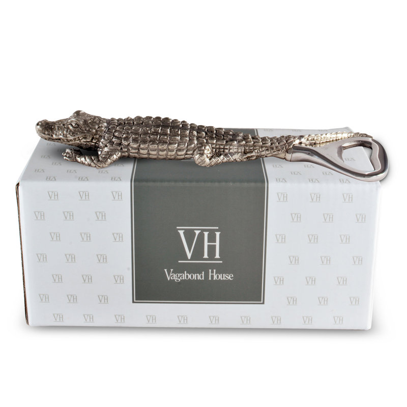 Pewter Alligator Handle Tropical Bottle Opener