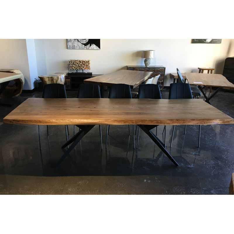 Marlayne Live Edge Acacia Dining Table, 30" H x 108" L x 40" W