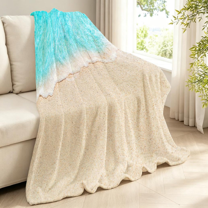 Jeté en flanelle de polaire bleu ultra doux, Throw 40" x 50"