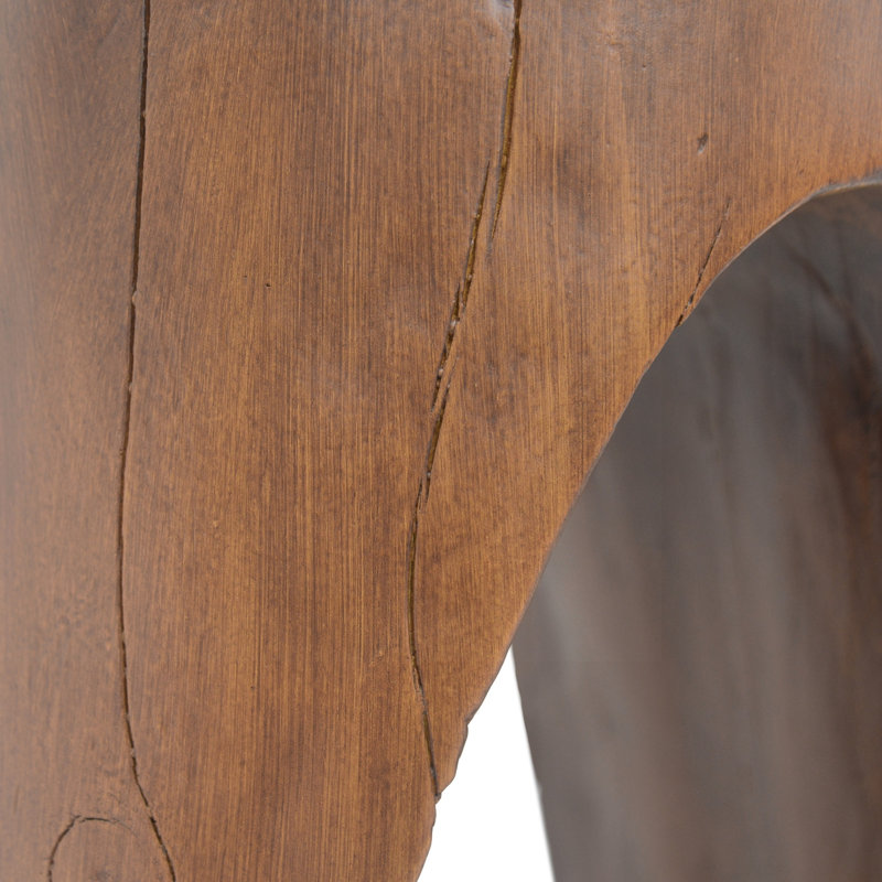 Table de bout en béton léger MGO Hollow Design, Antique brown