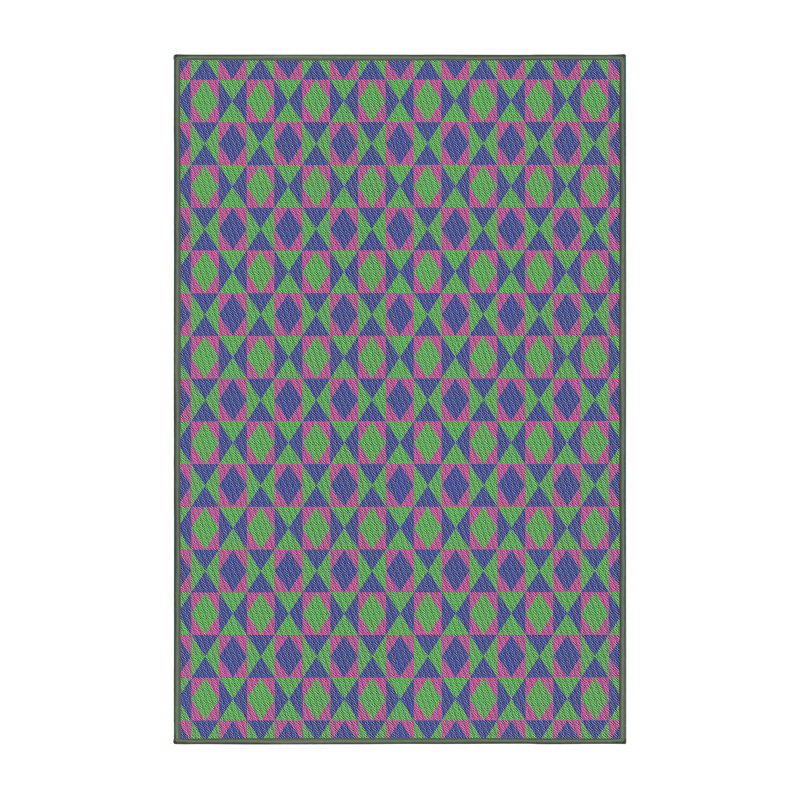 Wool Geometric Indoor Rug, Runner 2' x 5'