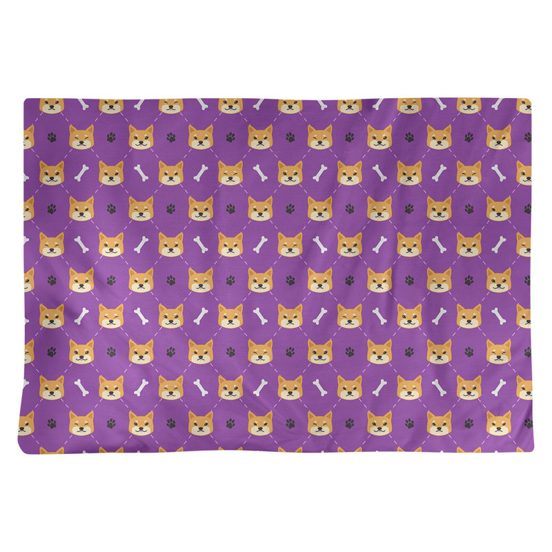 Napperon en coton 18 po Shiki Inu, Mauve