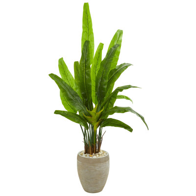 64'' Faux Palm Tree in Earthenware Pot