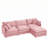 3-Seater Comfy Cloud Couches With Movable Ottoman,L Shaped Couch Set,Modular Sectional Sofa-123053929