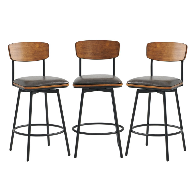 Tabouret de comptoir pivotant 27 po Avriel, Gris pierre, Tabouret de comptoir (hauteur de siège de 27 po), 3