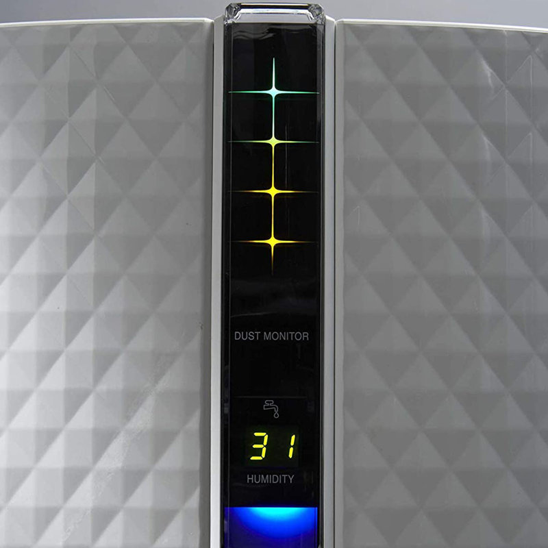 Purificateur d’air avec humidificateur Sharp KC850U Plasmacluster, purificateur d'air HEPA véritable pour la maison jusqu'à 254 pieds carrés, pour le soulagement des allergies, les odeurs d'animaux, la poussière et la fumée, avec fonctionnement silencieux pour les chambres à coucher