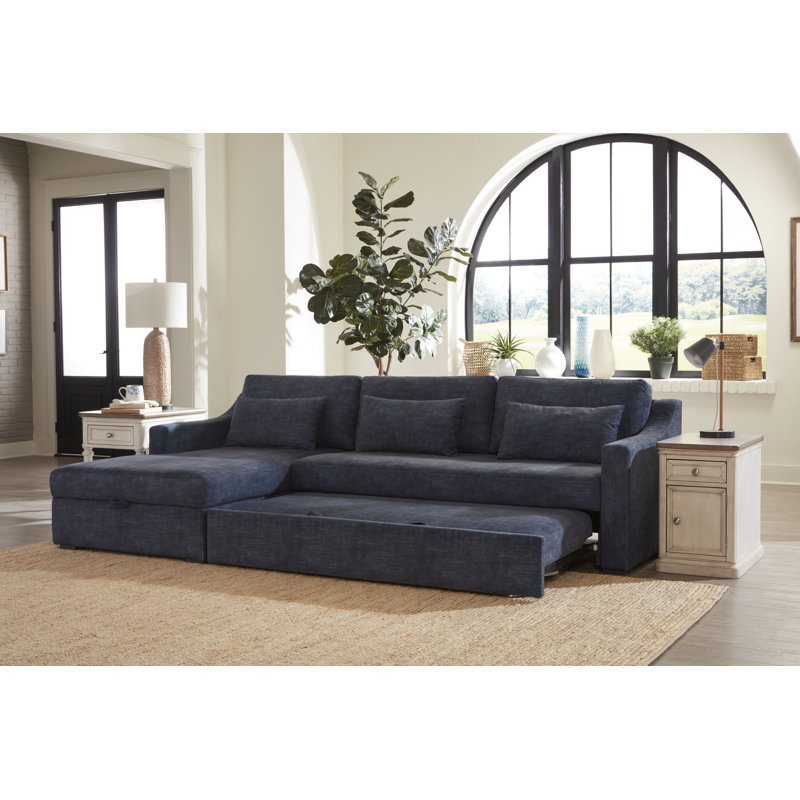 Wave Upholstered L-Shaped Sectional, Left Hand Facing