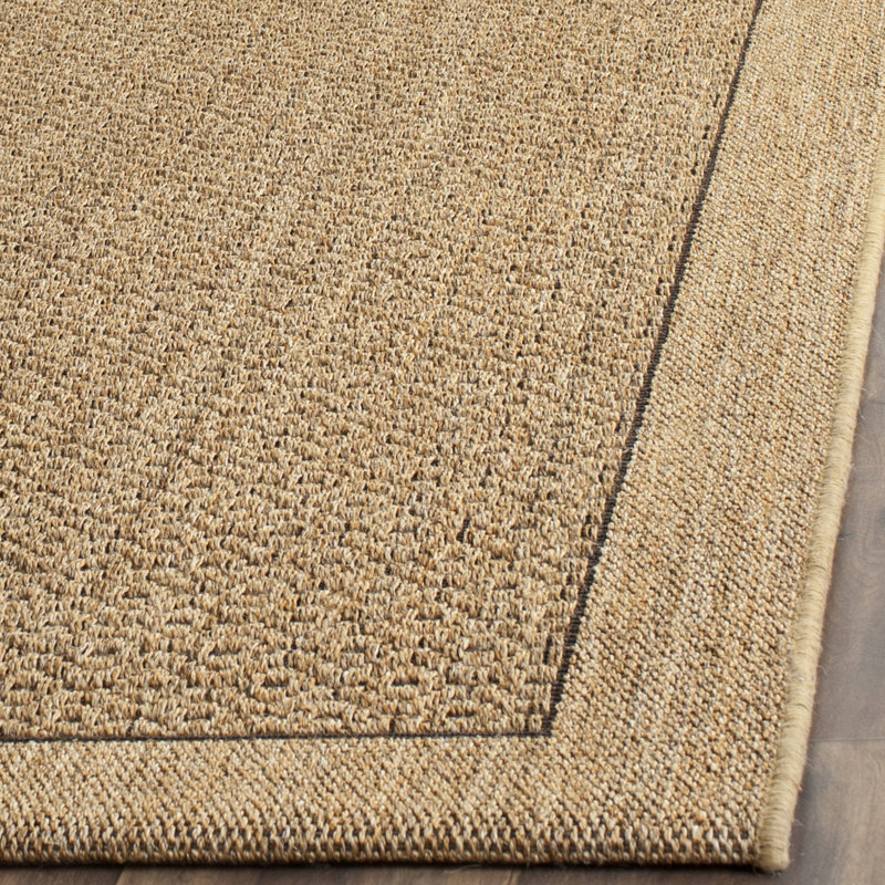 Grampian Beach Jacquard Weave Sisal With Latex Geometric Rug, Runner 2'3" x 12'