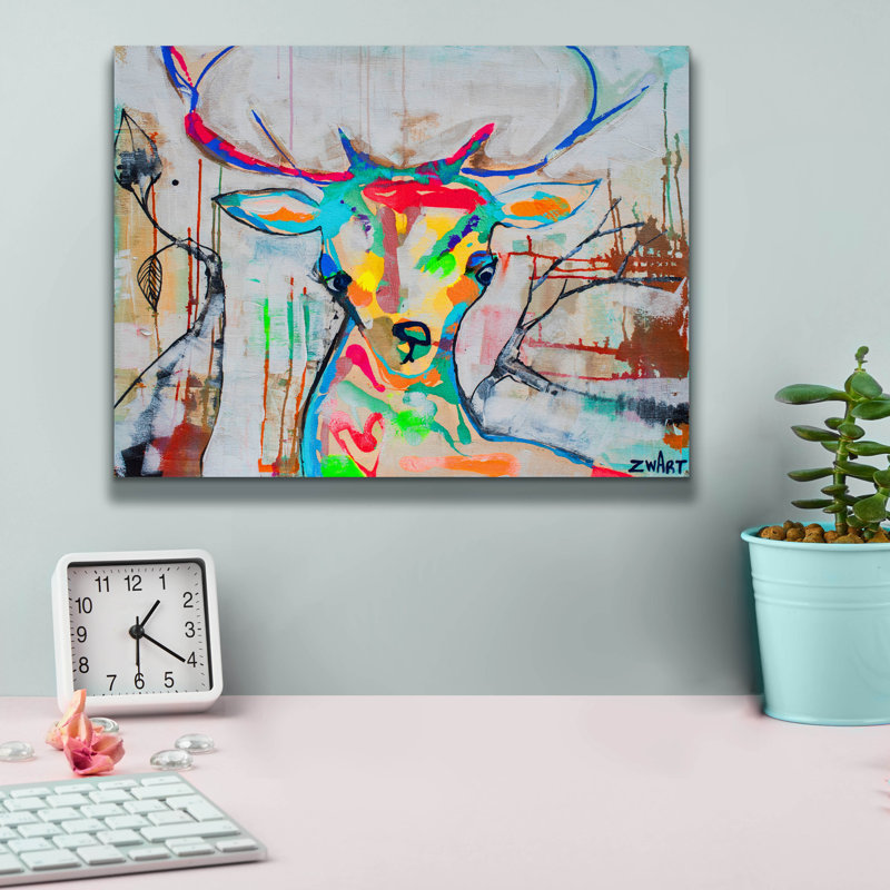 «Deer Soul» par Zwart, H 12 po x l 16 po