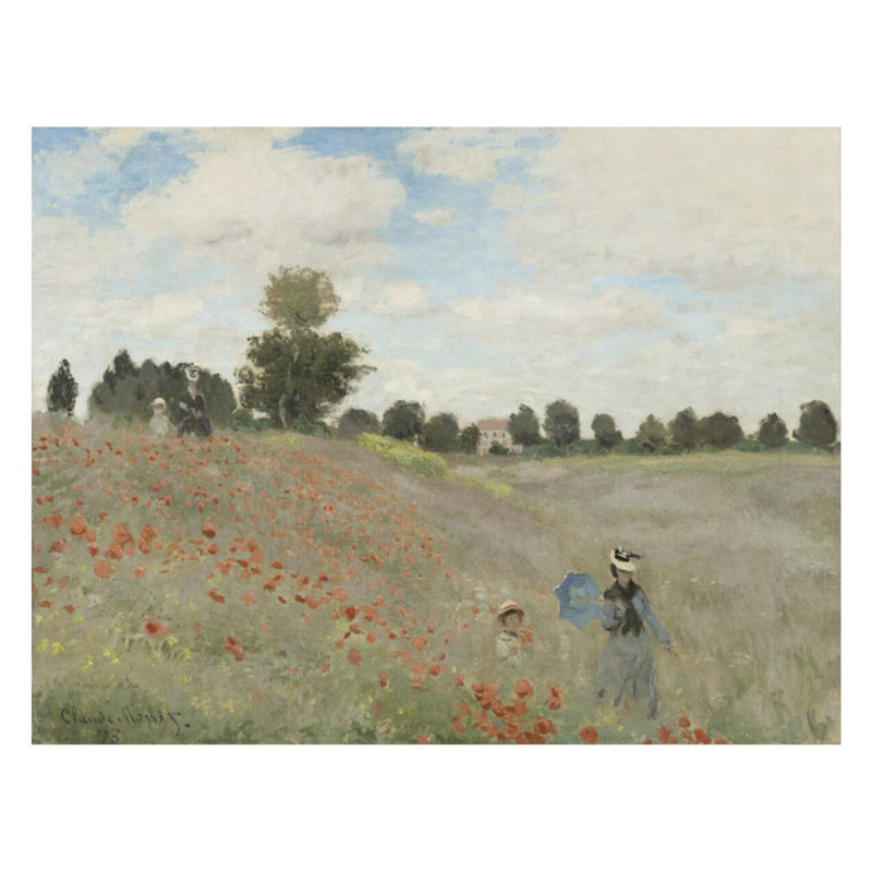 «Poppy Field» par Frederic Bazille - Estampe numérique, H 22 po x l 28 po