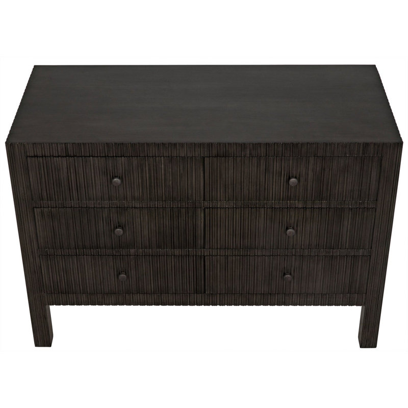 Conrad Double Black Mahogany 6-Drawer Dresser