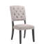 Chaises d'appoint en lin 2 pièces -, beige et gris, élégant, haut dossier gris, construction