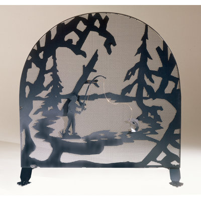 Rustic Lodge Fireplace Screen