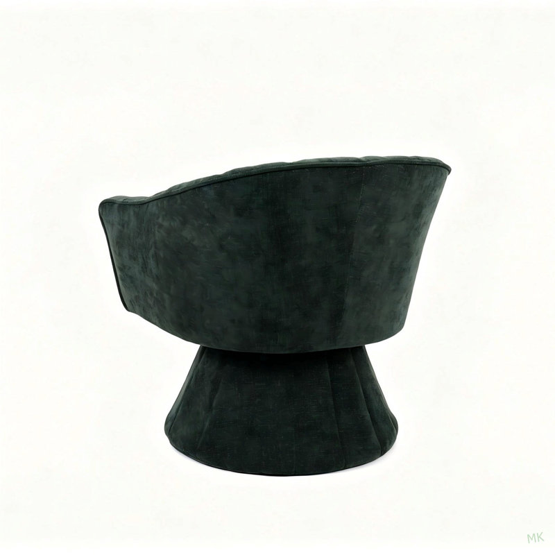 Fauteuil d'appoint pivotant à 360 degrés, fauteuil demi-tonneau capitonné Modern