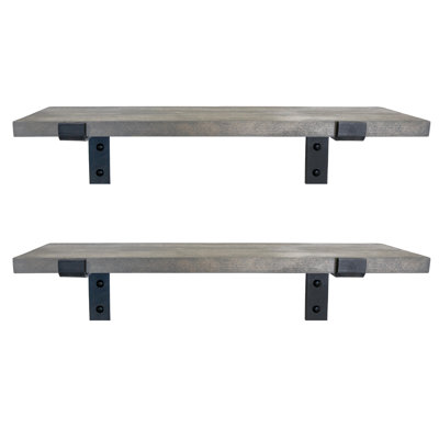 Emerald Lee 2 Piece Poplar Bracket Shelf