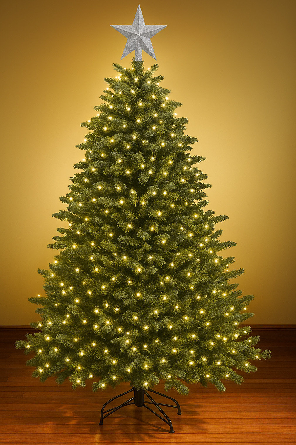 The Holiday Aisle® 9" Shatterproof Tree Topper, Silver