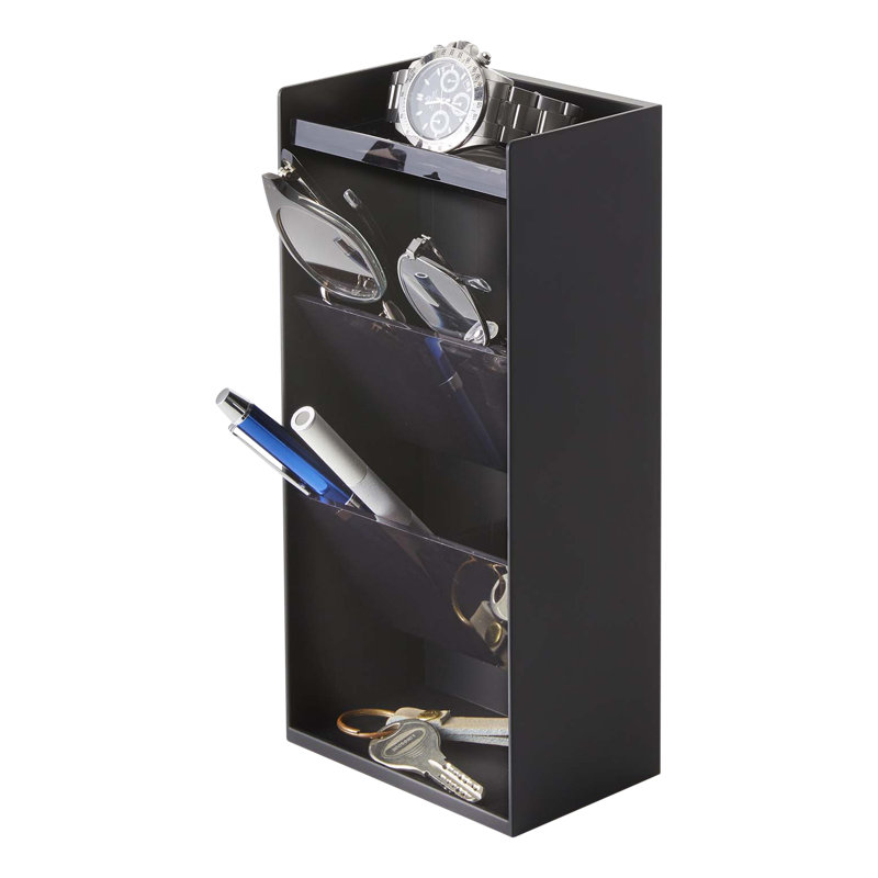 Black Adjustable Plastic Jewelry and Accessory Organizer
