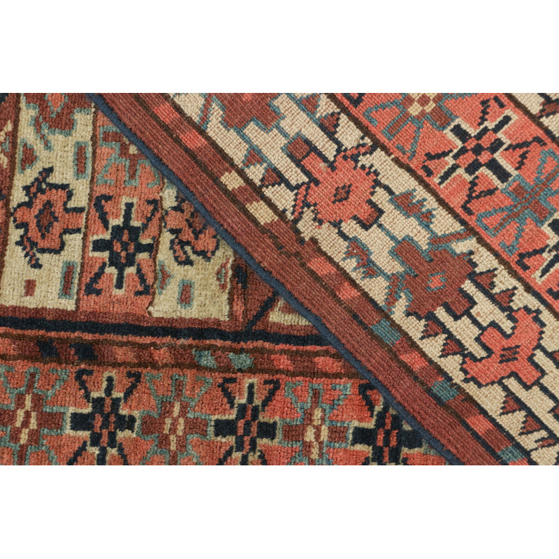 Antique One-of-a-Kind 4'X6' Hand Knotted Area Rug