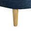Pouf de salon en tissu en fourrure bleue de 113 cm