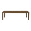 Grande table de salle à manger transitionnelle à finition brune avec rallonge autoportante à rallonge de style maison de campagne moderne (1 table)