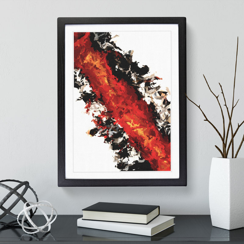 XV1022-470X Adoration Abstract - Print, Black Framed, 66cm H x 48cm W