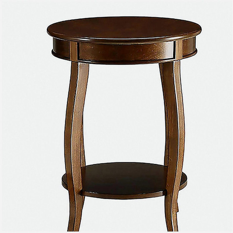 Table d'appoint ronde en noyer avec base