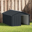 Niche pour chien en acier galvanisé anthracite-87937200-87937201