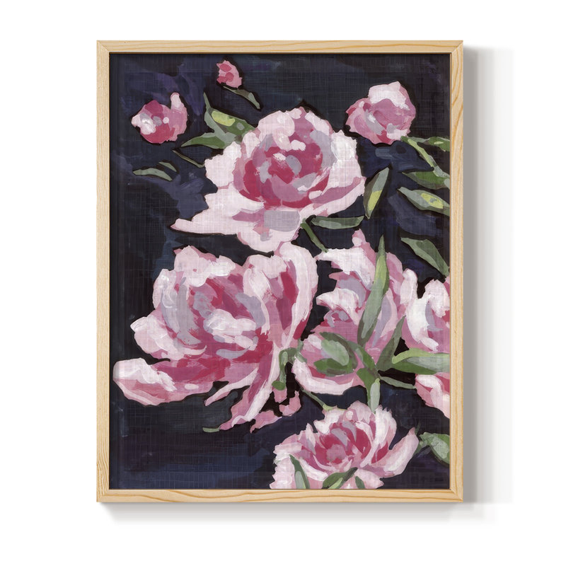 Meer Rosa II, reproduction encadrée - bois massif, Naturel, H 15 po x l 12 po