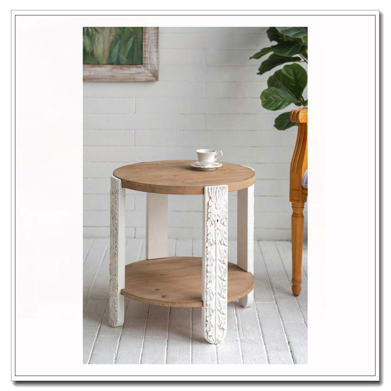 Table basse ronde à deux niveaux