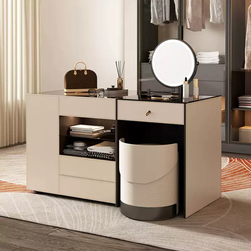 Modern Light Luxury Dressing Table, Off White