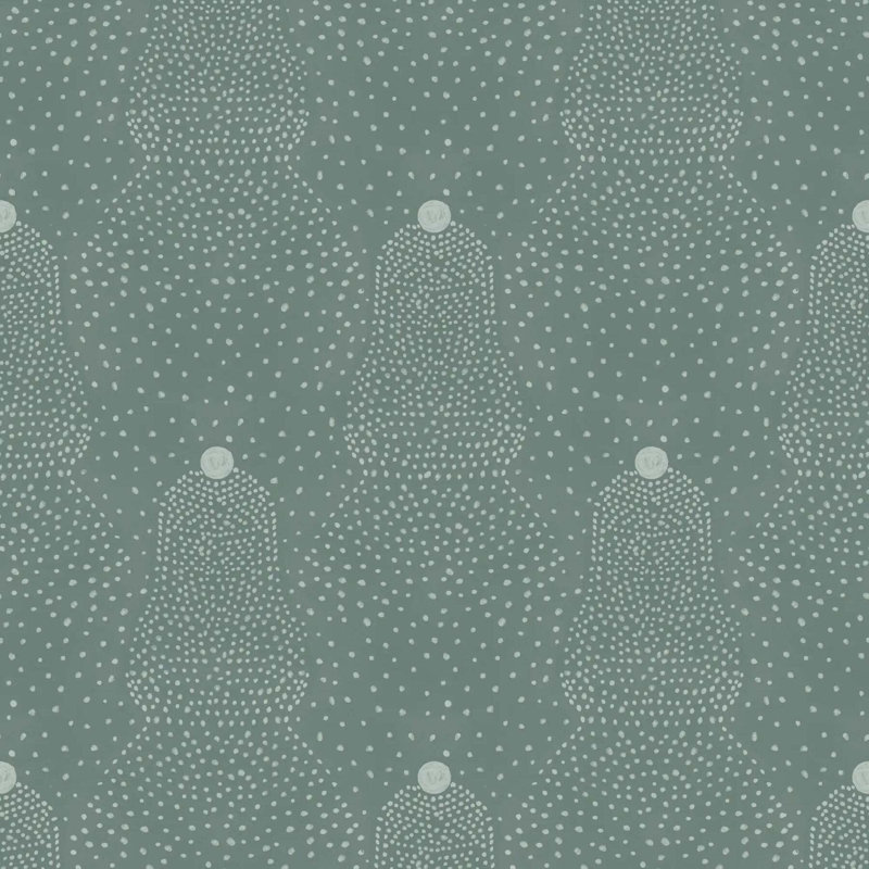 Beaded Current - Wallpaper, Blue Green, Faux Grasscloth, Non-Pasted
