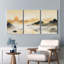 Paysage de montagne et coucher de soleil, reproduction d'art sur toile tendue sur toile Zen (ensemble de 3)-2004184130