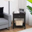 Table de chevet avec table de chevet et tablette de rangement-700224986