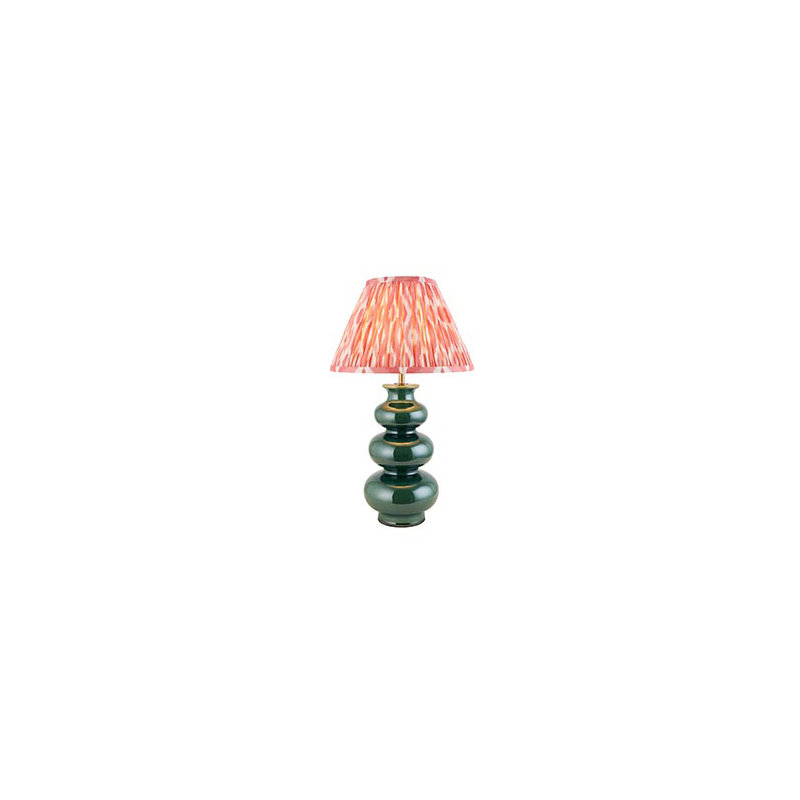 Monroe Ceramic, Steel And Brass Table Lamp, Coral Pink