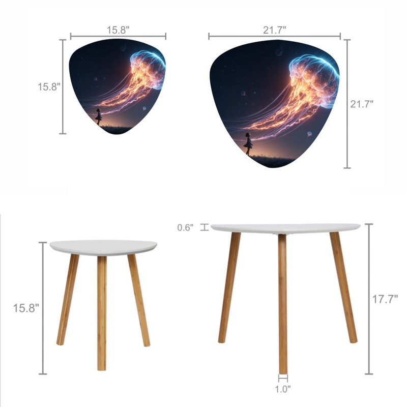 Ensemble de 2 tables basses gigognes Triangle