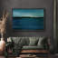 «Minimal Landscape IDEA4WALL», reproduction d'art sur toile encadrée, bleu sarcelle, coups de toile abstraits, impression sur toile, impression sur toile-91481744-91481746