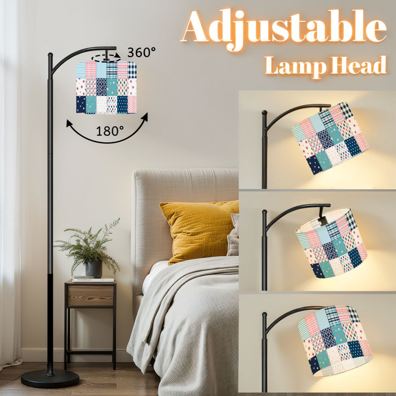 Lampe sur pied avec abat-jour réglable Arc